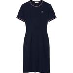 Джерси платье с отделкой LACOSTE, синий - фото