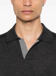 Canali шерстяная рубашка поло, серый - фото 5