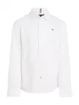 Рубашка Tommy Hilfiger с длинными рукавами "SOLID STRETCH POPLIN SHIRT L/S", для мальчика, белый - фото 4