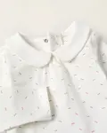 Боди для девочки с принтом и кнопками Zippy, белый - фото 3