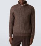 Кашемировый и шёлковый свитер Zegna, Brown - фото 3