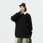 Свитер унисекс I.E, черный водолазка - фото 4