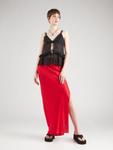 Макси юбка WEEKDAY Oka, Red - фото 5