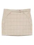 Мини-юбка в клетку Patrizia Pepe, нейтральный - фото