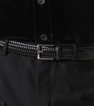 Плетёный кожаный ремень Rubinacci, черный - фото 3