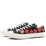 Кроссовки Comme Des Garçons Play X Converse Multi Heart Low, черный - фото