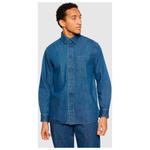 Свободная джинсовая рубашка - рубашка Knowledgecotton Apparel, синий - фото 3