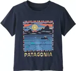 Футболка с рисунком Patagonia для младенцев, цвет Summit Swell/New Navy - фото