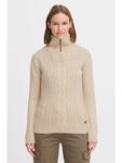 Пуловер Oxmo Strickpullover OXCarry 21300567ME Strickpulli mit Stehkragen, бежевый - фото