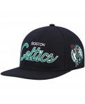 Мужская черная бейсболка Boston Celtics Hardwood Classics Script 2.0 Snapback Mitchell & Ness - фото