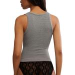 Чистая майка на бретелях Free People, серый - фото 2