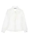 Блузка с объемными рукавами Monnalisa, белый - фото