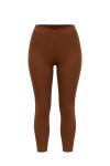 Узкие леггинсы PCFG, коричневый - фото