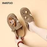 Закрытые тапочки для женщин XMISTUO, хаки - фото 9