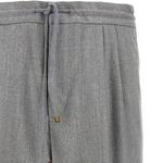 Брюки с плиссировкой и зауженным низом Brunello Cucinelli, серый - фото 9