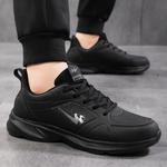 Низкие кроссовки для бега мужские Black Binary, полностью черные - фото 5