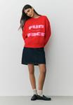Толстовка Next GRAPHICS FUN FACT CONVERSATIONAL LONG SLEEVE CREW NECK, Red - фото