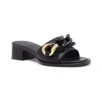 Кожаные тапочки Monyca See by Chloé, черный - фото