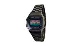 CASIO Часы Vintage A168, Black Dial with Pink and Blue Gradient Bezel - фото