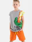 Спортивный костюм Denokids T-Rex Flame, серый - фото 3