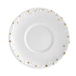 Блюдце L'Objet Haas Mojave с золотыми акцентами, белый - фото