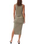 Платье Michael Stars Wren Ultra Rib Midi w/Slit, оливковый - фото 2
