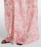 Собранное платье-рубашка с принтом Versace, Eggshell+Dragonfruit - фото 6