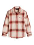 Детская рубашка в рубчик с текстурой вафли Tommy Hilfiger, Voyager Orange - фото 5