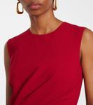 Платье-миди из крепа с драпировкой Elham Roksanda, Crimson - фото 4