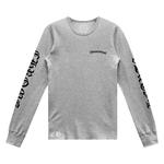 Футболка термо с длинным рукавом и логотипом Scroll Chrome Hearts, серый - фото 4