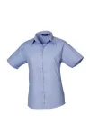 Поплиновая блузка с короткими рукавами Premier, синий - фото