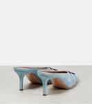 Туфли из денима с декором Acne Studios, Denim Blue - фото 3