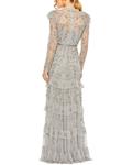 Mac Duggal Платье с цветочными украшениями, металлик - фото 2