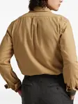 Рубашка с вышитым логотипом POLO RALPH LAUREN, коричневый - фото 4