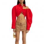 Рубашка женская красная Jacquemus - фото 2