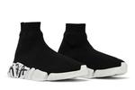 Кроссовки Balenciaga Speed 2.0 Sneaker 'Worn-Out Graffiti - Black', черный - фото 8