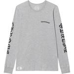 Футболка термо с длинным рукавом и логотипом Scroll Chrome Hearts, серый - фото 3