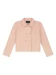 Текстурированный двубортный жакет Emporio Armani Kids, розовый - фото