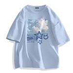 Футболка унисекс MINISO, белая (Голубое звездное небо) - фото 2