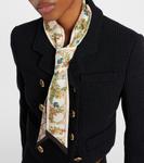 Шарф из шелкового твила с принтом Gucci, мультиколор - фото 2