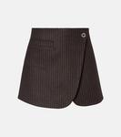 Юбка-обертка в полоску Coperni, Brown Pinstripe - фото