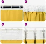 Плотные шторы с кольцами, 2 шт., горчично-желтый, 140 x 140 см vidaXL - фото 6