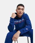 Мужская толстовка с капюшоном и рисунком спереди Nautica, синий - фото