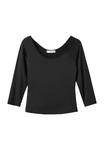 Топ Mango Long sleeved top, Black - фото 5