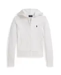 Детская худи с молнией Mini-Cable для девочек 7-16 лет Polo Ralph Lauren, белый - фото
