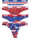 Стринги PSD 4th July Modal Thong 4-pack Box, разноцветный - фото