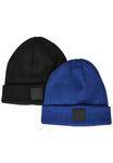 Шапка 2PACK Urban Classics, цвет black/royal blue - фото