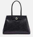 Сумка-тоут из кожи с декором Swipe Coperni, Black - фото