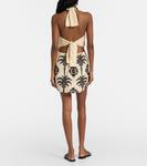 Вышитое мини-платье Pintaderas Johanna Ortiz, Ecru/Black - фото 3