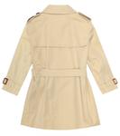Тренч из хлопка Burberry Kids, бежевый - фото 4